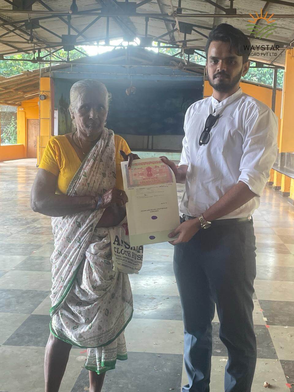 Sugarcane crop purchase ceremony with farmers by Waystar agro team